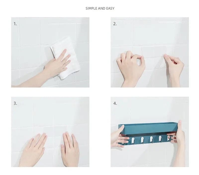 Shower Caddy Basket With Hooks, Wall Mounted Floating Shelf, Multipurpose Countertop Basket, Bathroom Kitchen Storage Rack, Self Adhesive Storage Rack With Hook, Nordic Kitchen Bathroom Rack Shower Caddy Basket With Hooks, Wall Mounted Floating Shelf, Multipurpose Countertop Basket, Bathroom Kitchen Storage Rack, Self Adhesive Storage Rack With Hook, Nordic Kitchen Bathroom Rack